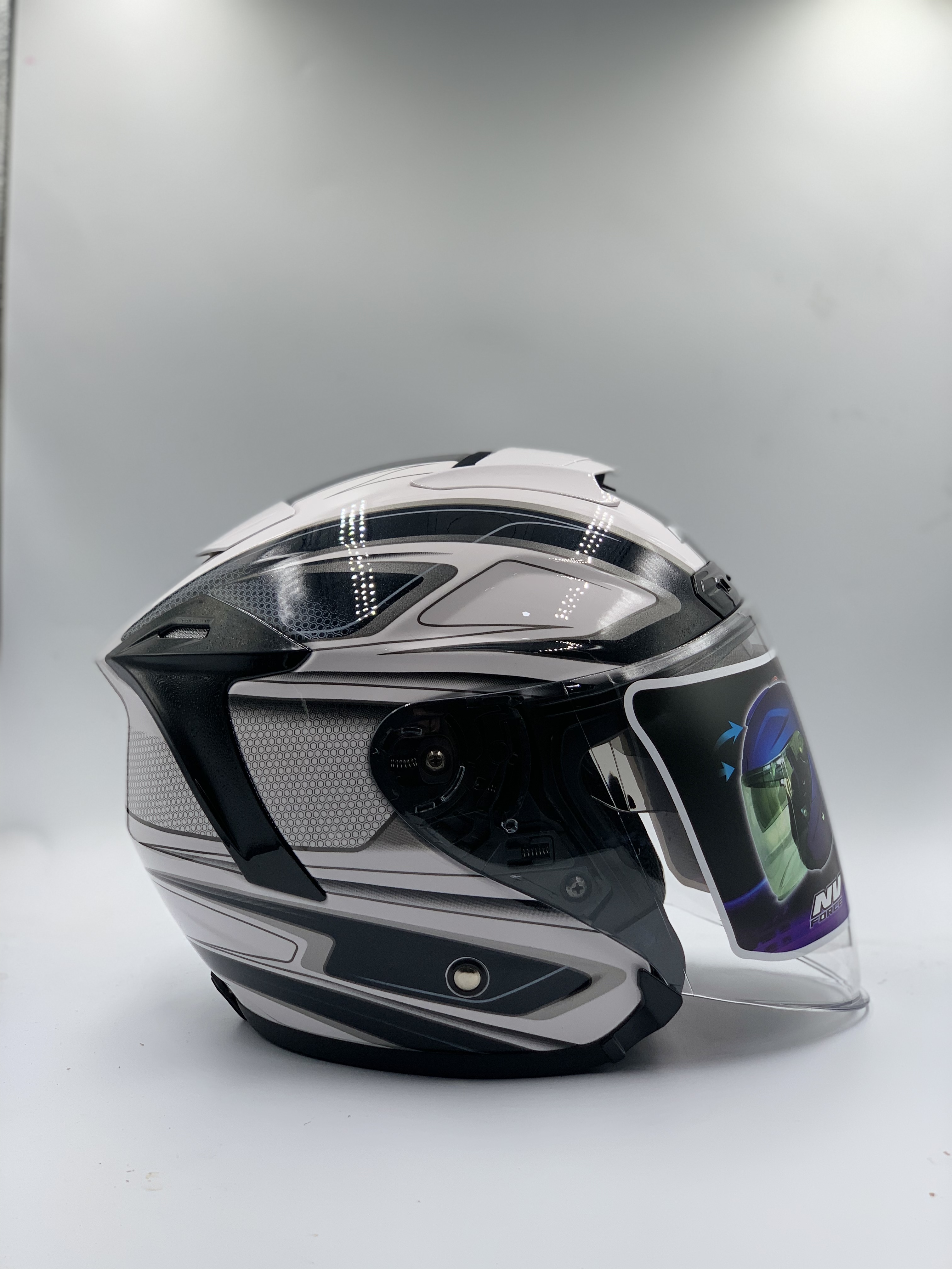 MHR Helmet Open Face BRILLER BLACK (SIRIM)